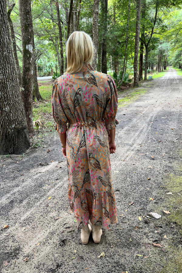 Breas Dress, wing print