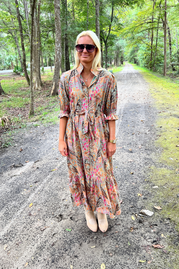 Breas Dress, wing print