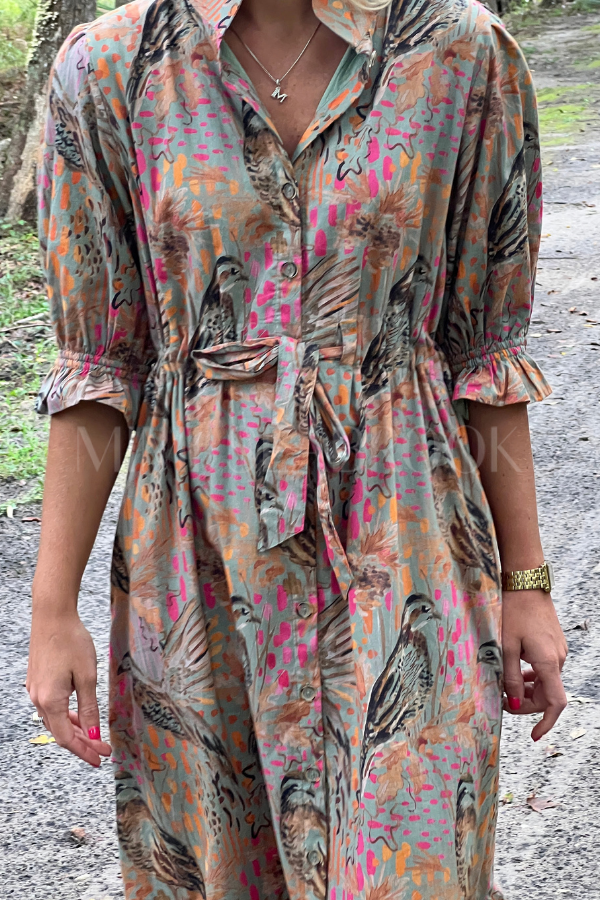 Breas Dress, wing print