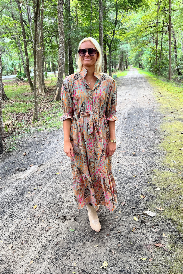 Breas Dress, wing print