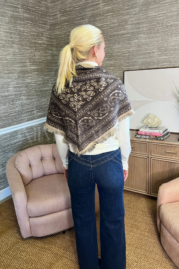 Breckenridge Triangle Scarf, cafe multi