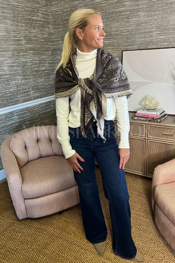 Breckenridge Triangle Scarf, cafe multi