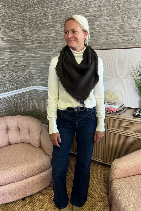 Breckenridge Triangle Scarf, chocolate brown