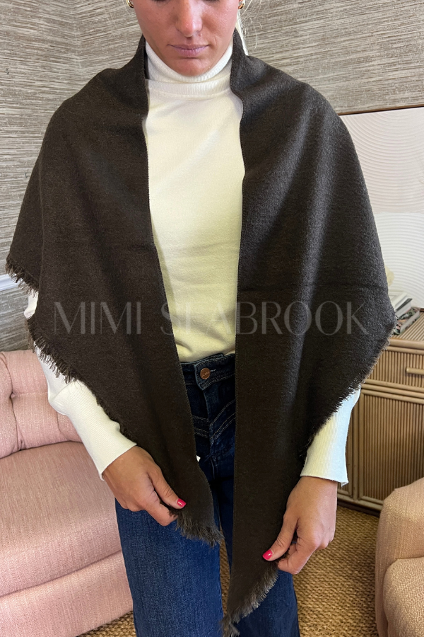 Breckenridge Triangle Scarf, chocolate brown