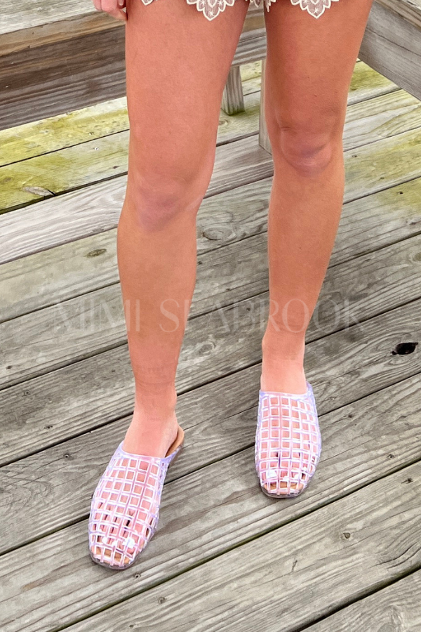 Bridgett slip-on jelly sandals, clear
