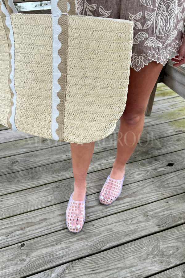 Bridgett slip-on jelly sandals, clear