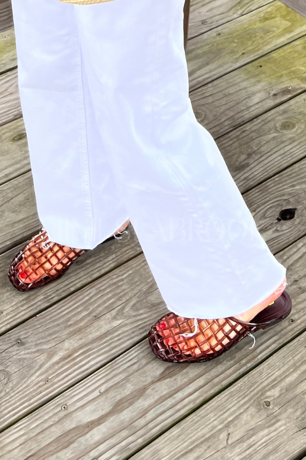 Bridgett slip-on jelly sandals, tortoise