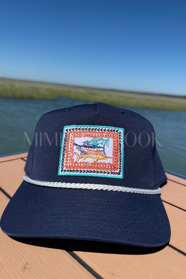 Bulls Bay Hat x King + Pitt, Navy/White