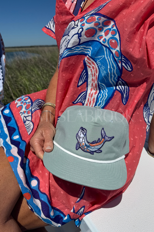 Bulls Bay Tarpon Hat x King + Pitt, White/Navy