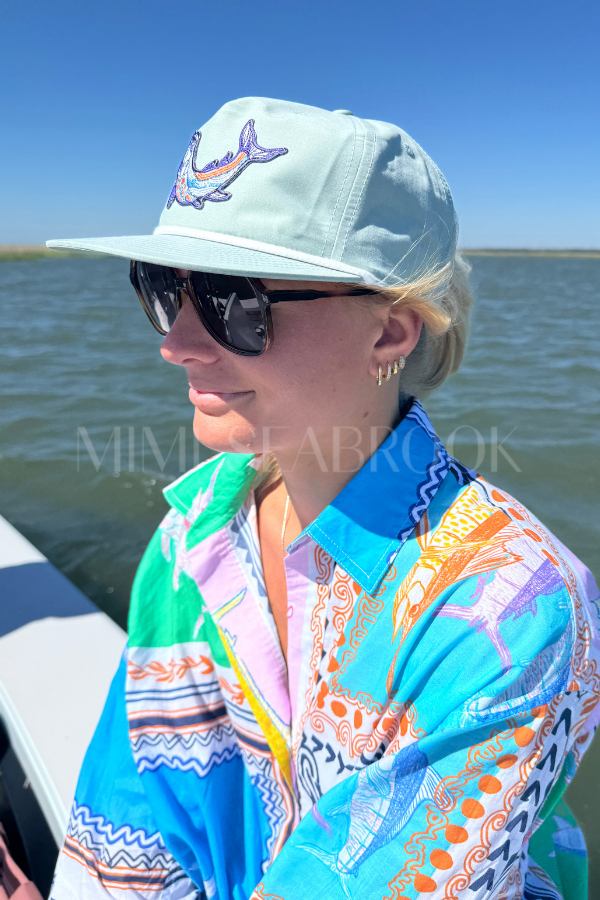 Bulls Bay Tarpon Hat x King + Pitt, White/Navy