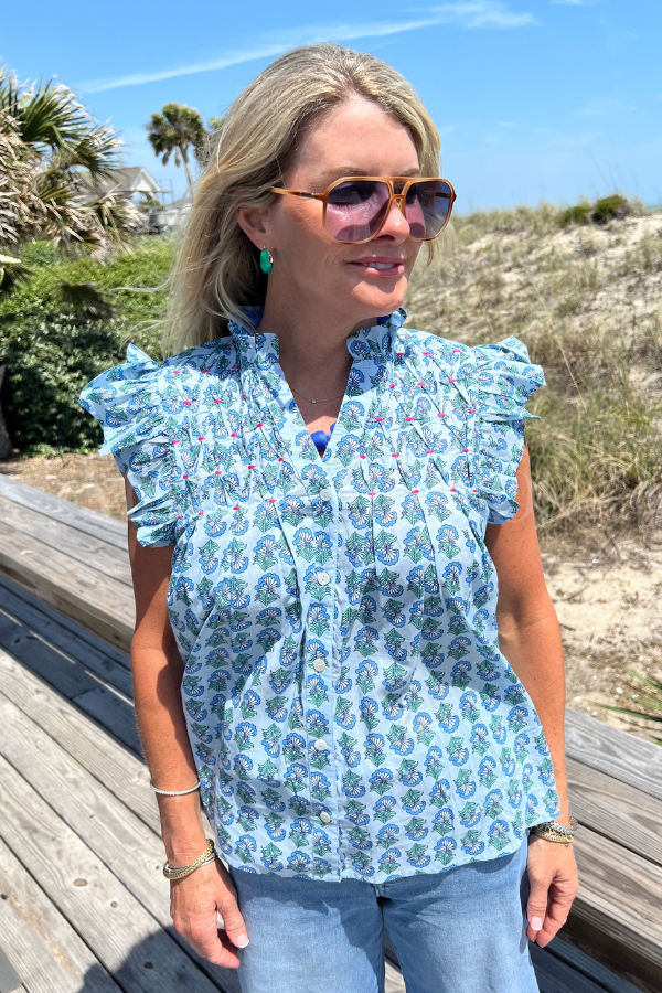 Burgess top, blue