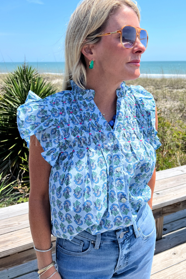 Burgess top, blue