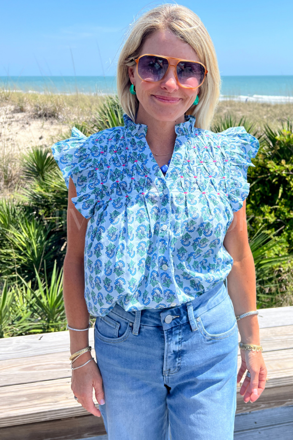 Burgess top, blue