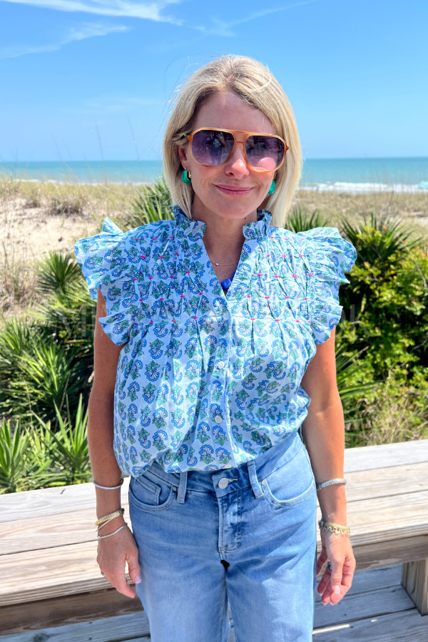 Burgess top, blue