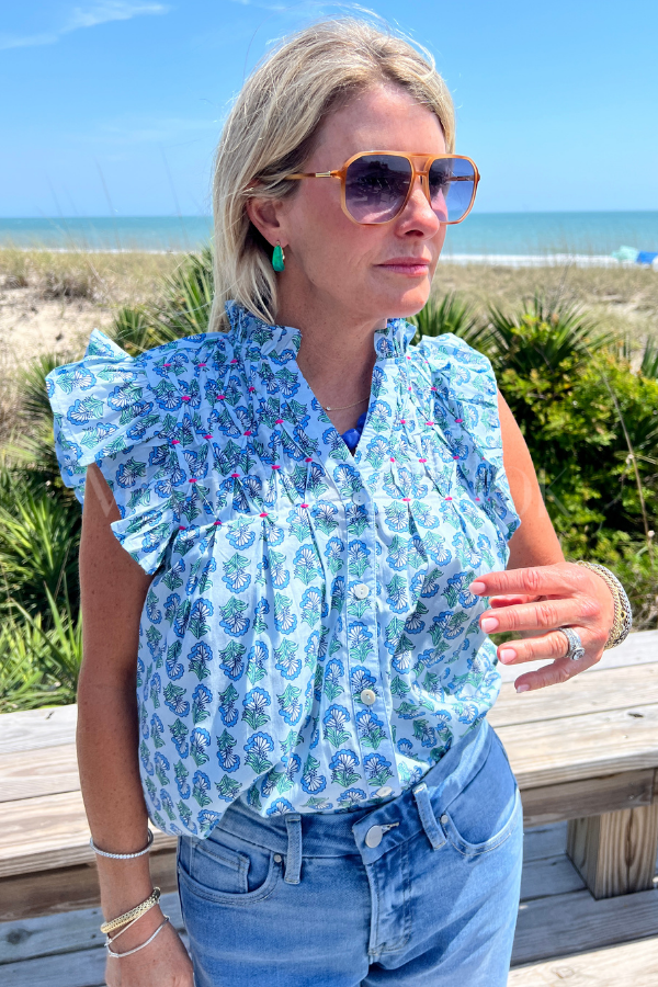 Burgess top, blue