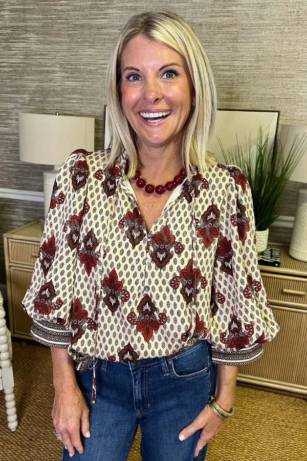 Burkett top, brown