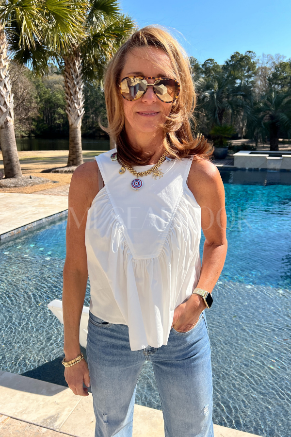 Burton top, off white