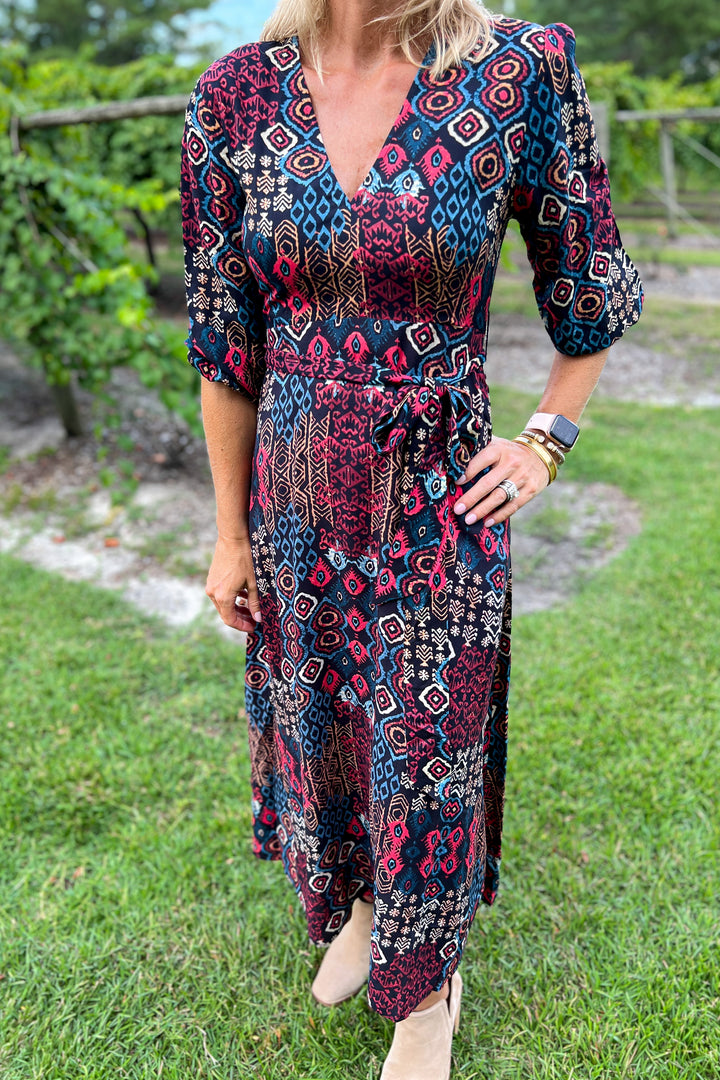 Fata dress by King + Pitt, aztec print