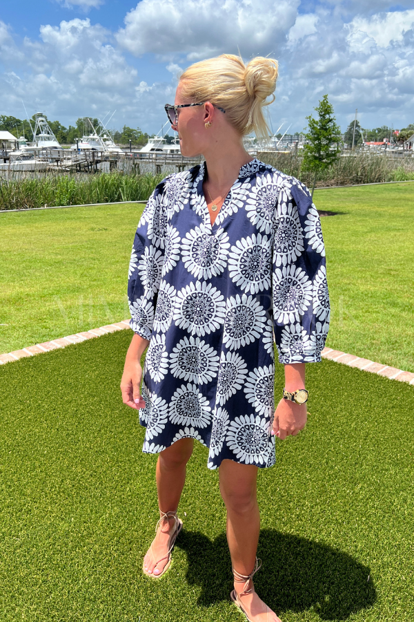Cabot dress, navy