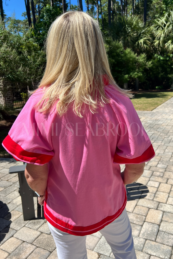 Carell top, pink