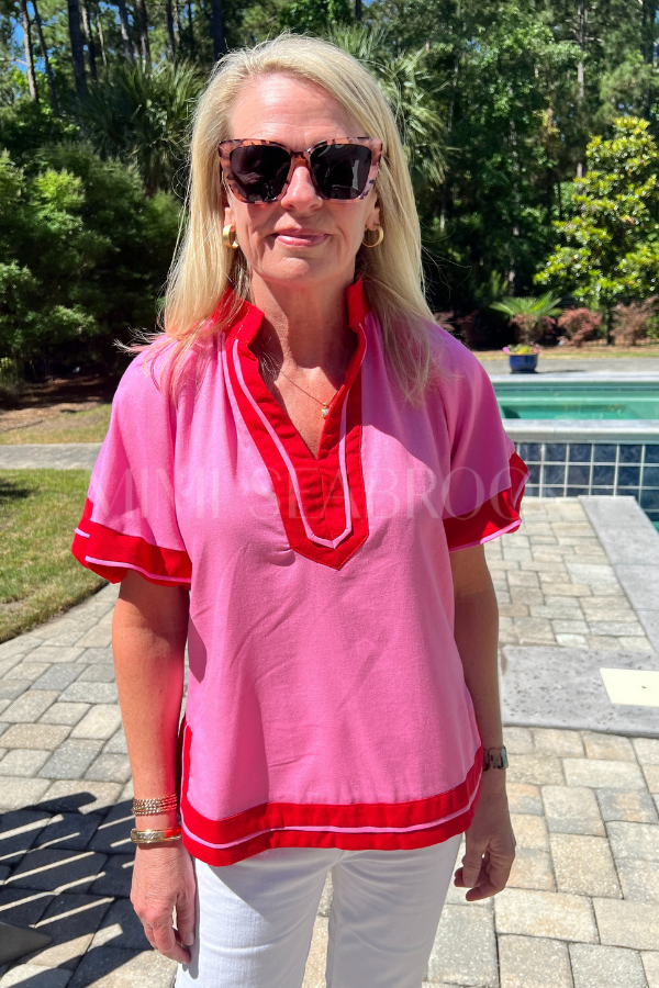 Carell top, pink