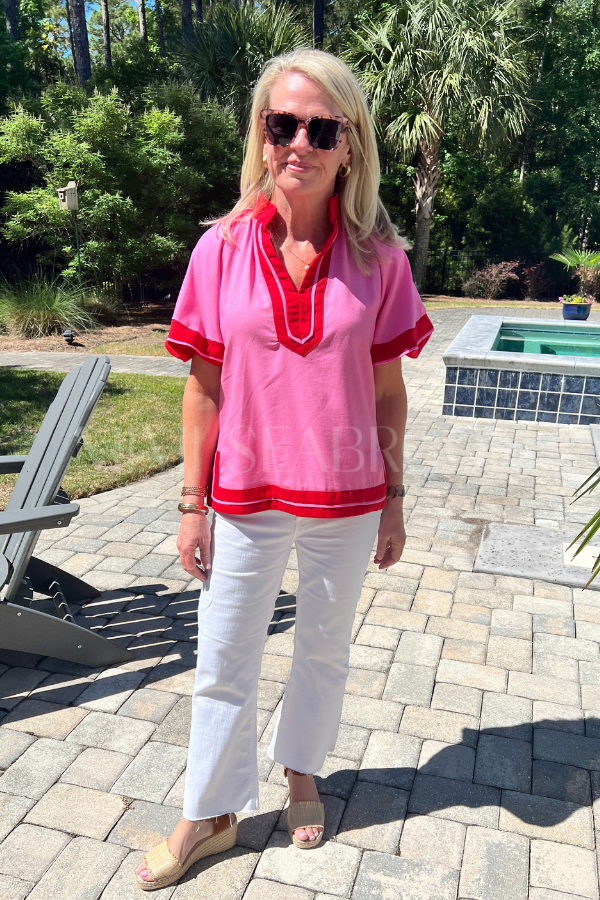 Carell top, pink