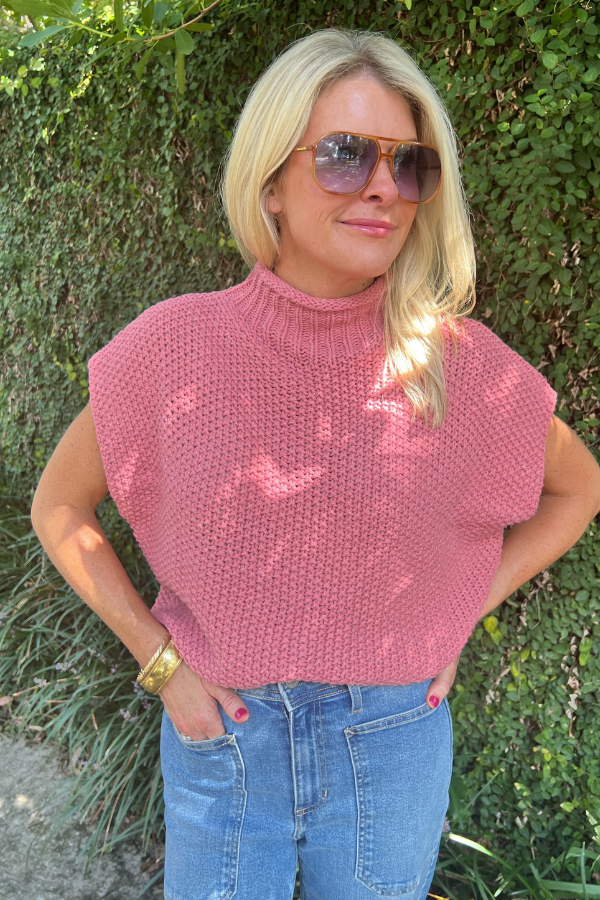 Carleen sweater, dusty rose