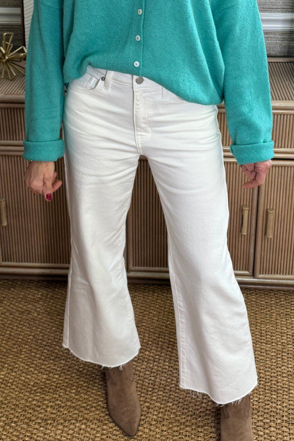 Carli wide leg jeans, white