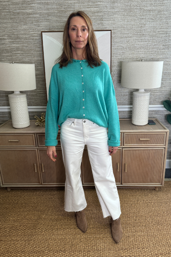 Carli wide leg jeans, white