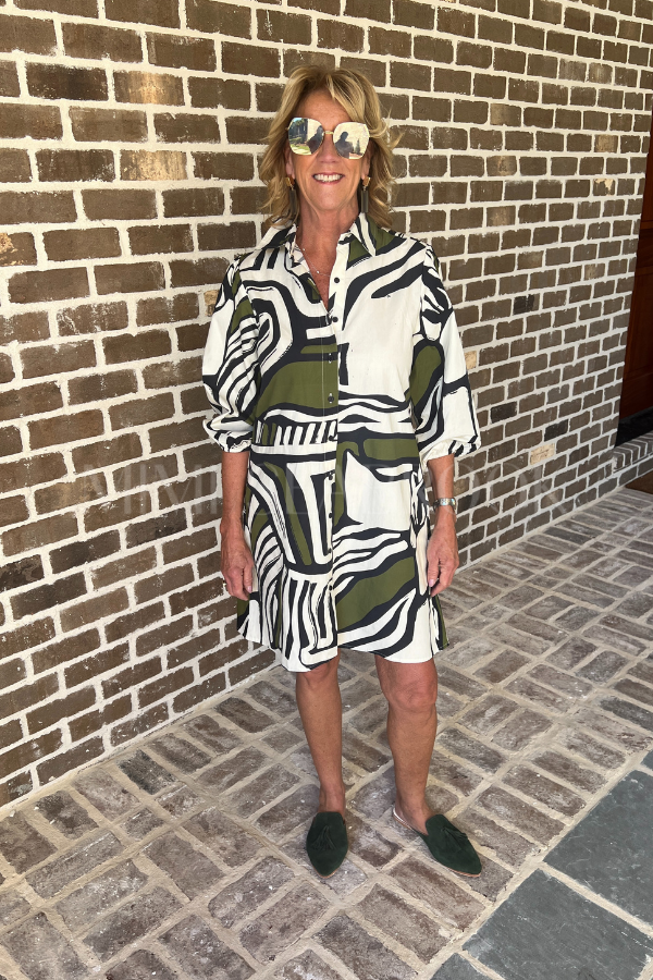 Carlisle dress, zebra print