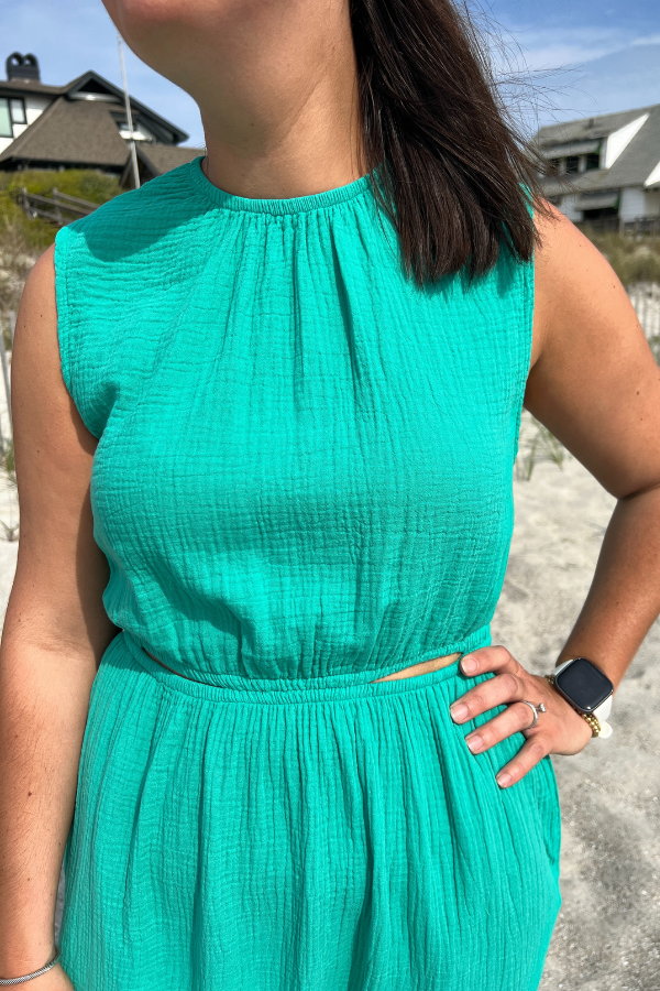 Carole dress, sea green