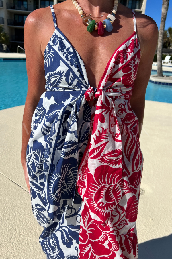 Cashew and Birds Long Dress by Farm Rio