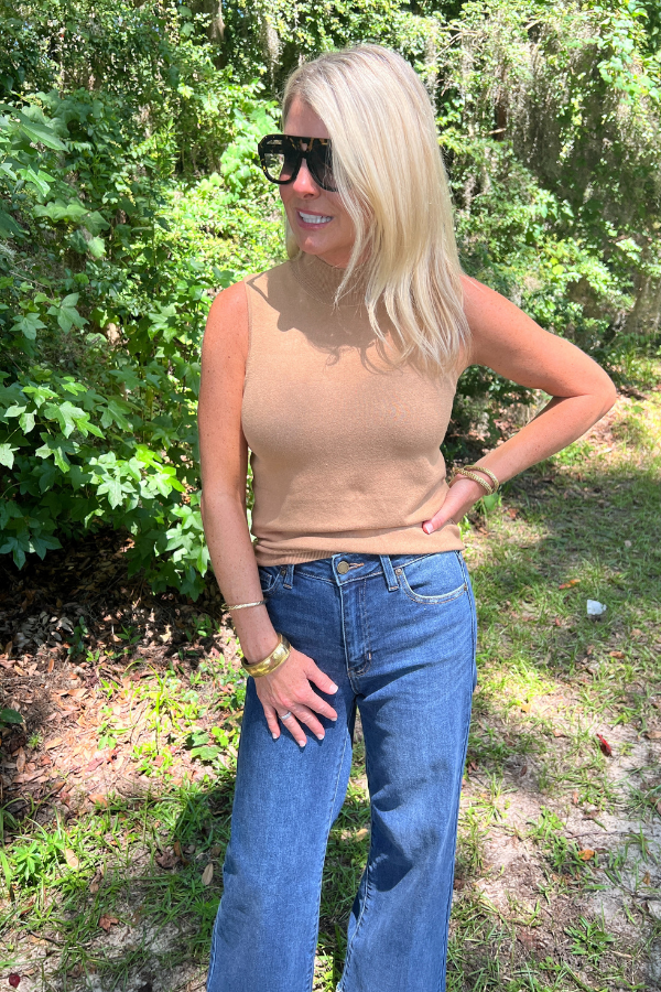 Cassidy top, tan