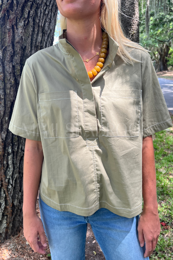 Cato top, olive