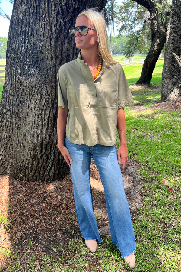 Cato top, olive