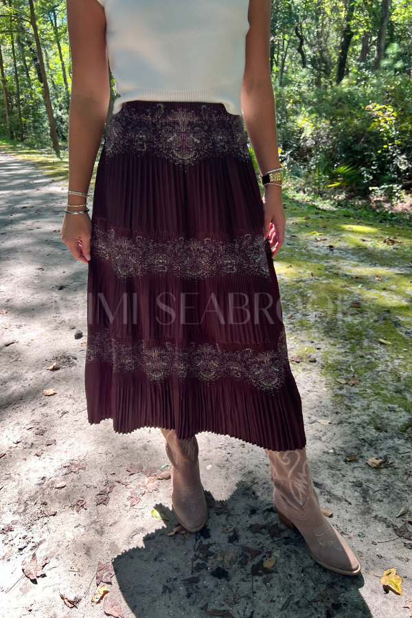 Cecil skirt, burgundy