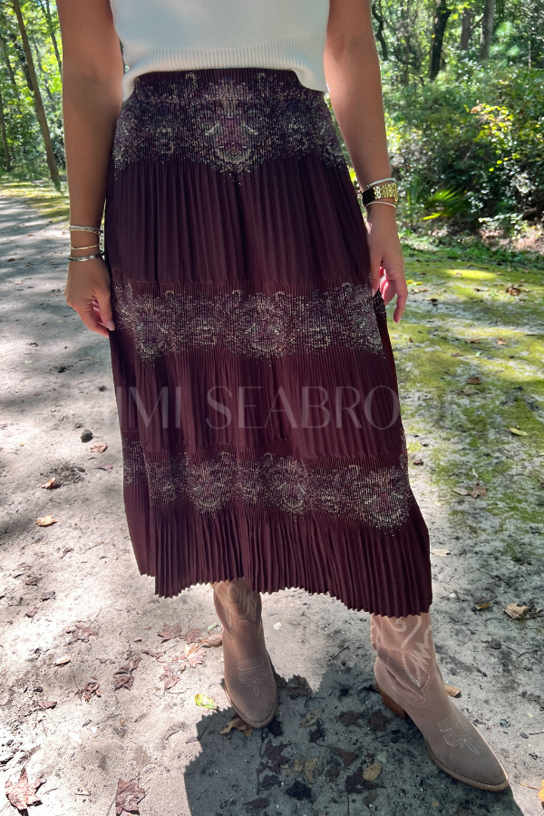 Cecil skirt, burgundy
