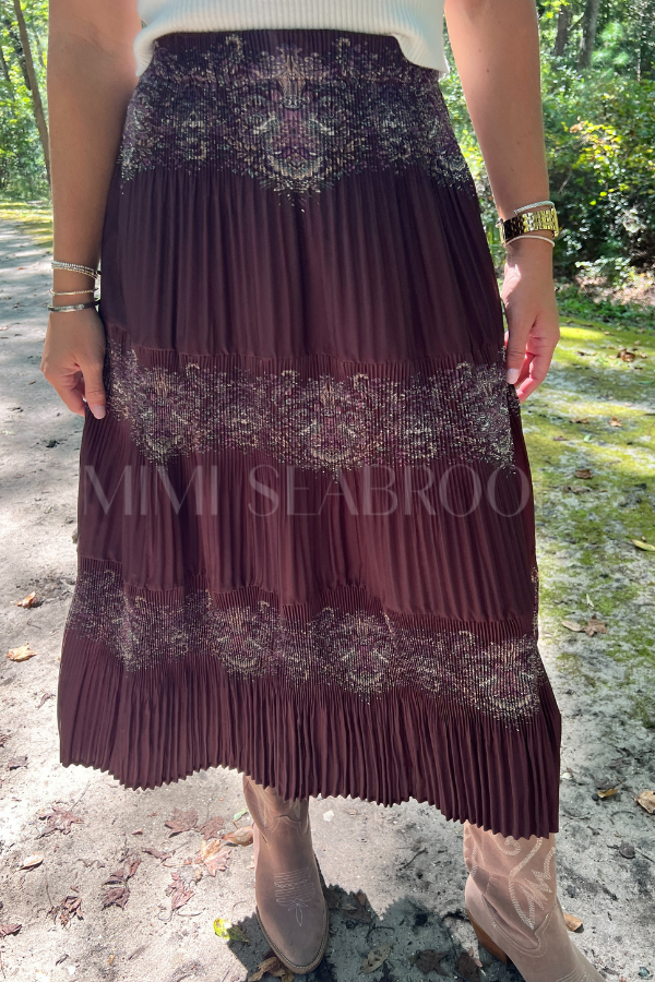 Cecil skirt, burgundy