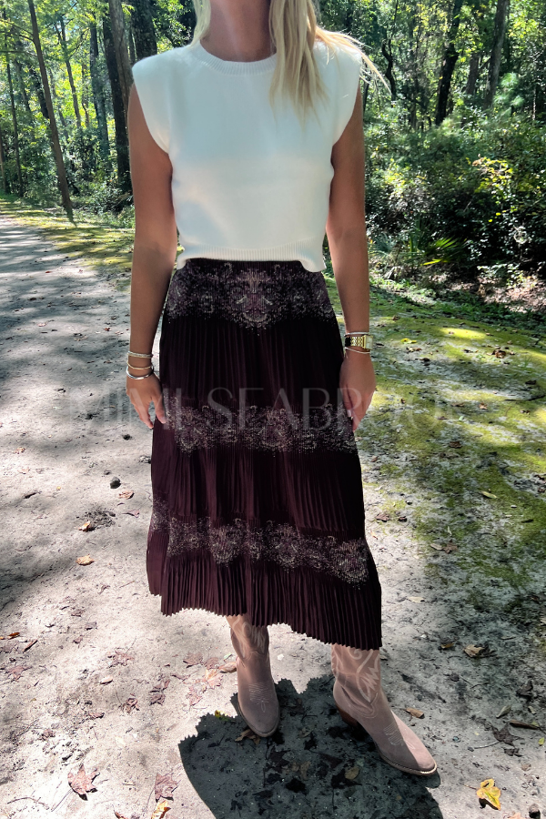 Cecil skirt, burgundy