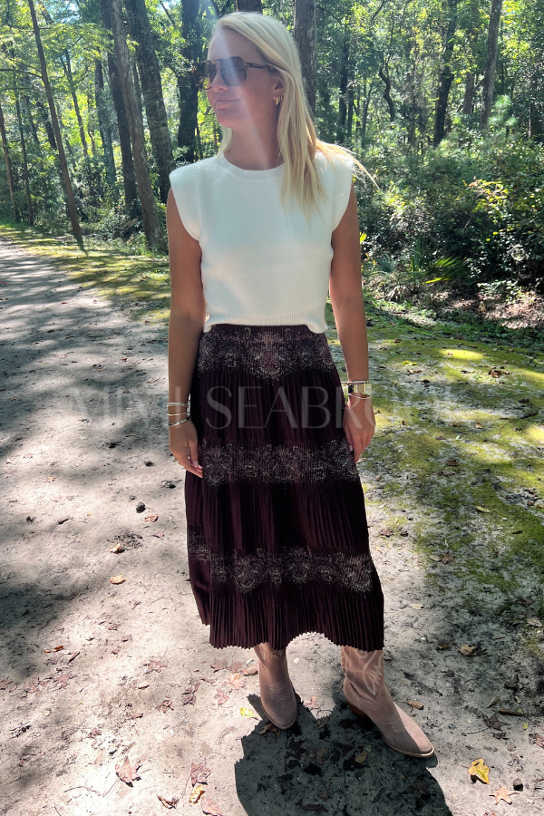 Cecil skirt, burgundy