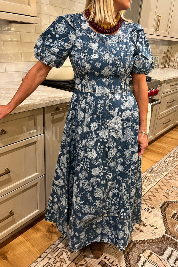 Charlie Midi Dress, Bois Laser Print by Cleobella