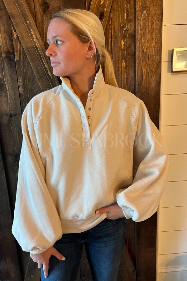 Charlize collared sweater, cream