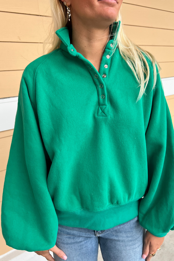 Charlize collared sweatshirt, green