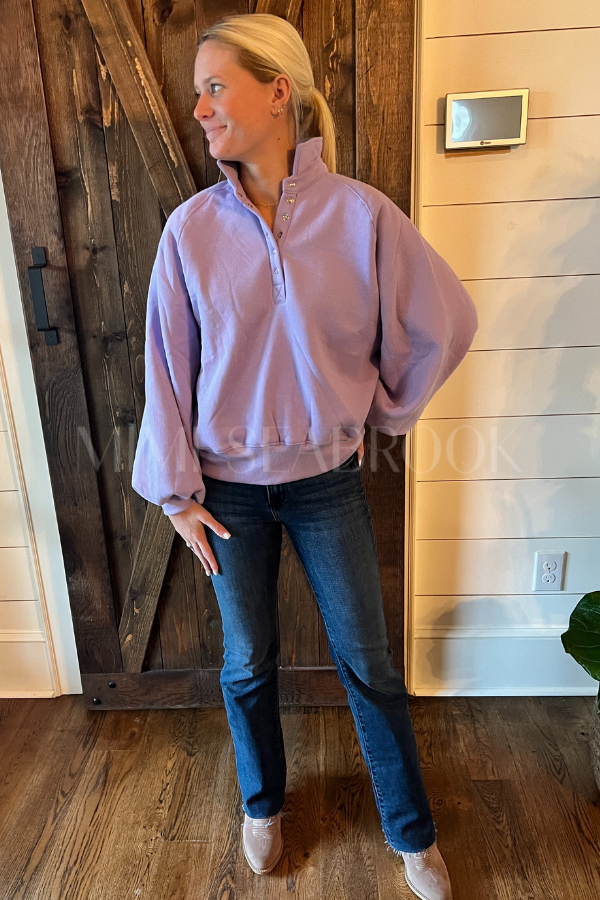 Charlize collared sweater, lavender