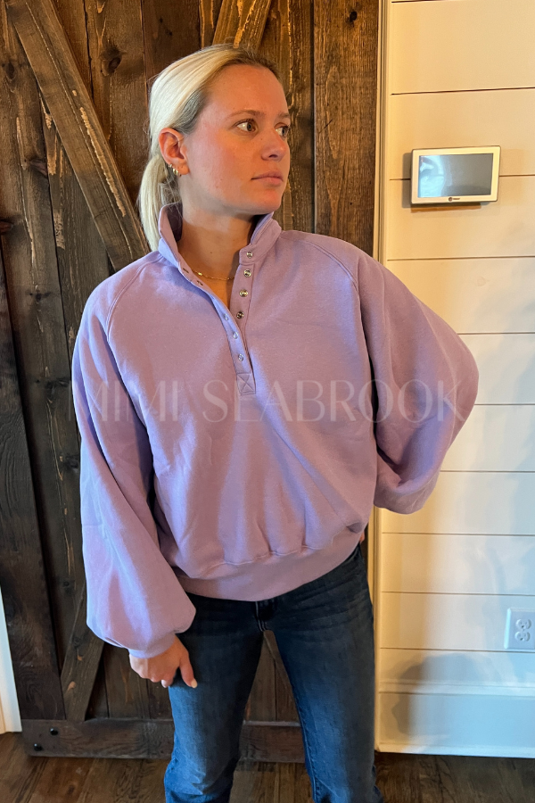 Charlize collared sweater, lavender