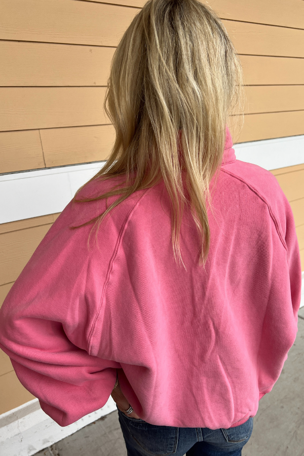 Charlize collared sweatshirt, pink