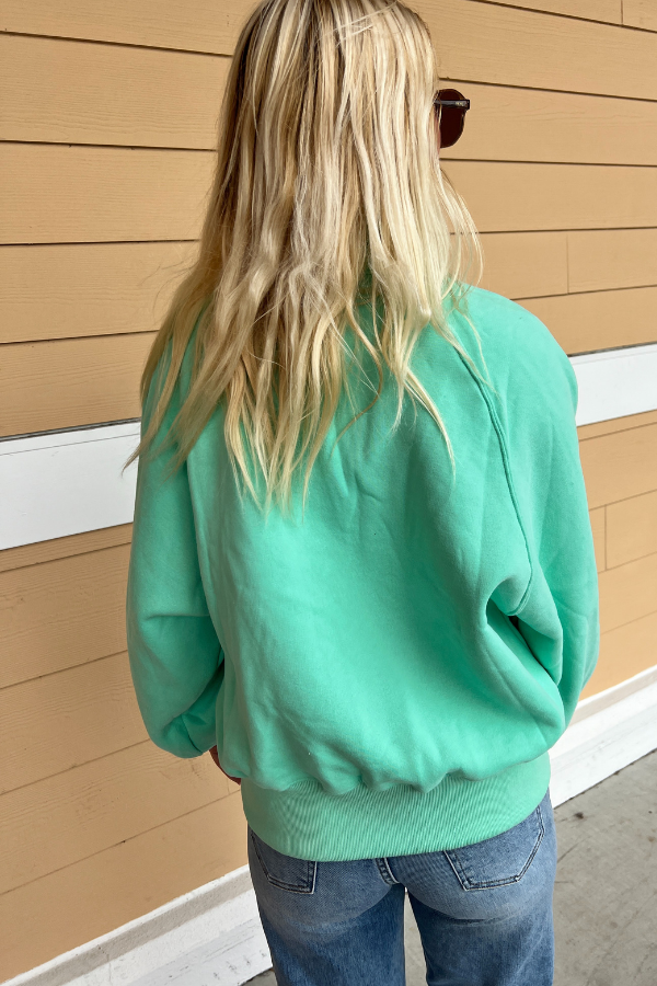 Charlize collared sweatshirt, seafoam