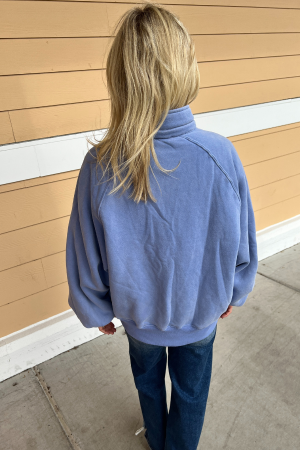 Charlize collared sweatshirt, sky blue