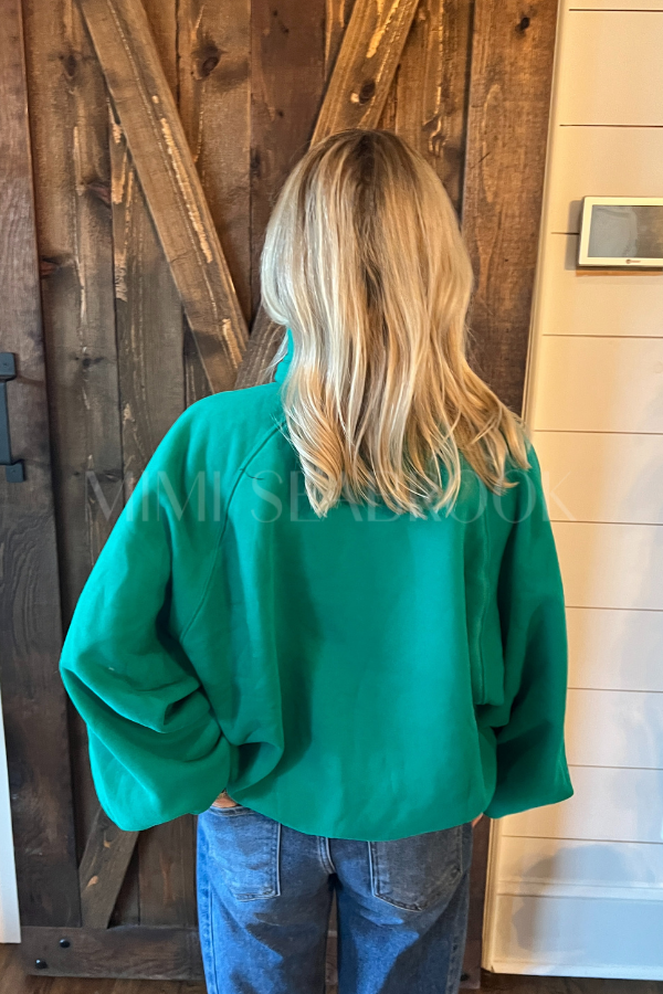 Charlize collared sweatshirt, green
