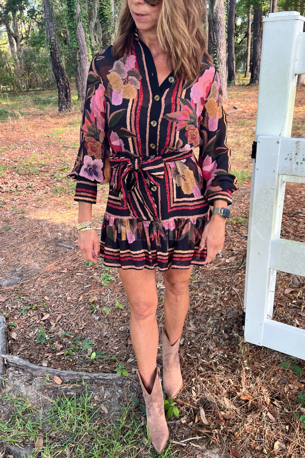 Chenille Flowers Mini Dress by Farm Rio